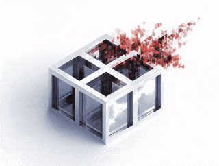 Анімована абстракція у вигляді вікон.