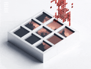 Анімована абстракція у вигляді вікон.